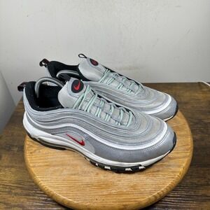 Nike Air Max 97 Silver Red Men's Running Shoes Size 12 DM0028-002